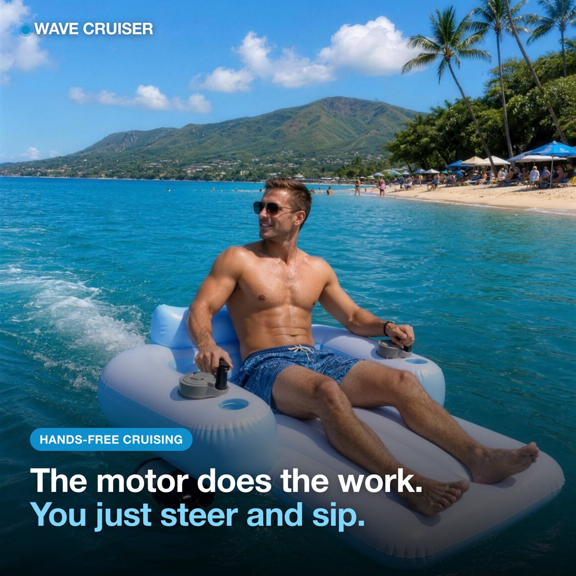The quiet motor does the work